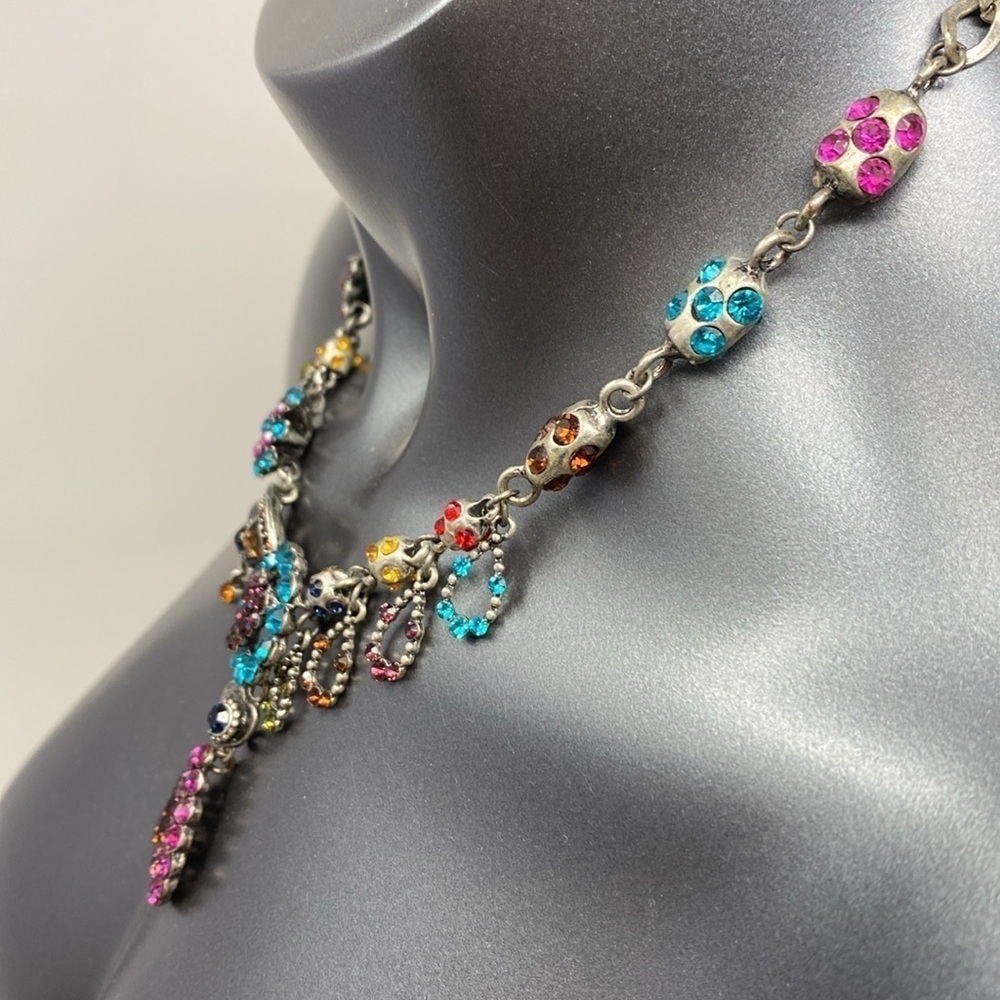 Rhinestone Necklace and Earrings - Picture 9 of 14